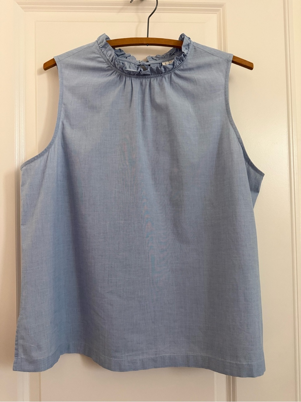 Treasure & Bond Nordstrom ruffle high neck sleeveless top keyhole tie back